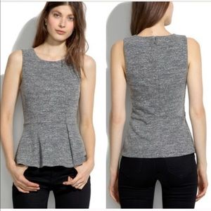 Madewell Gray Peplum Tank Top
